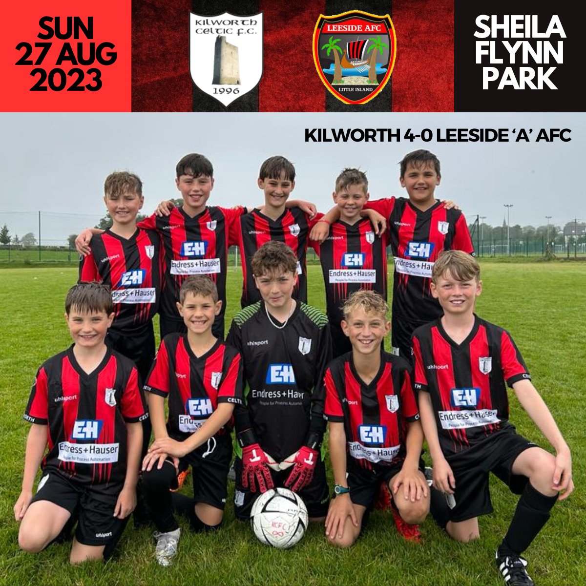 KilworthCeltic's tweet photo. A great match for our U12 Boys! Kilworth CFC 4-0 Leeside A.  Goal scorers Kai, David x 2 and Nathan.

Well done lads.

Thanks to our sponsor @Endress_UK   for the fantastic new kit and to @Klubsport2  for creating it!

@corksl https://t.co/7GPlovwXGz