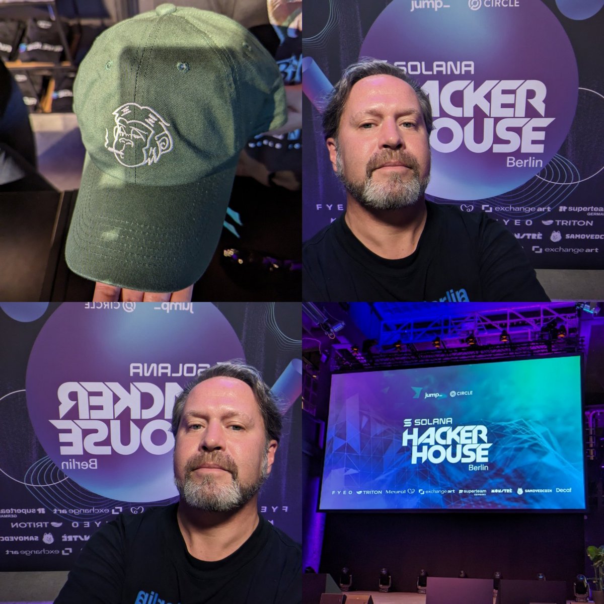 DJBobbyStarrr's tweet photo. Refreshed from the rolling hills of Bayern and back in the world of Solana, got my eyes on a new cappy too 😉💚🧢

#SolanaCommunity #berlin #currentscape #SolanaBerlin https://t.co/2aFkCIn8L4