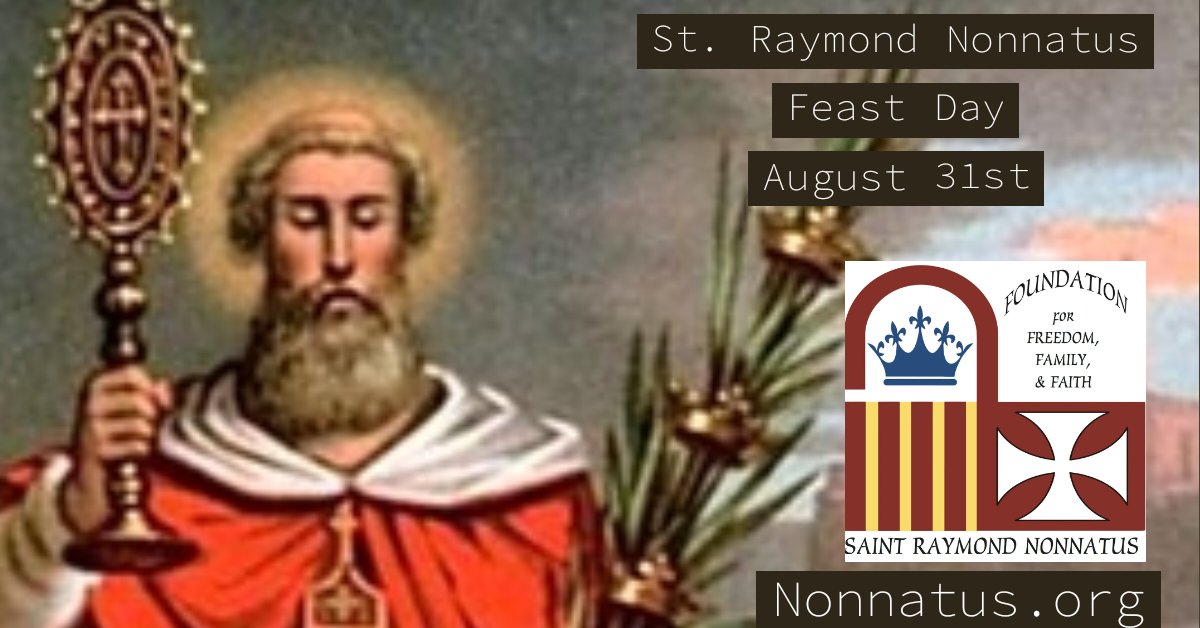 August 31st is the Feast  Day of our Patron, St. Raymond Nonnatus. Learn about the St. Raymond Nonnatus Foundation at nonnatus.org.

#straymondnonnatusfoundation #familiesincrisis