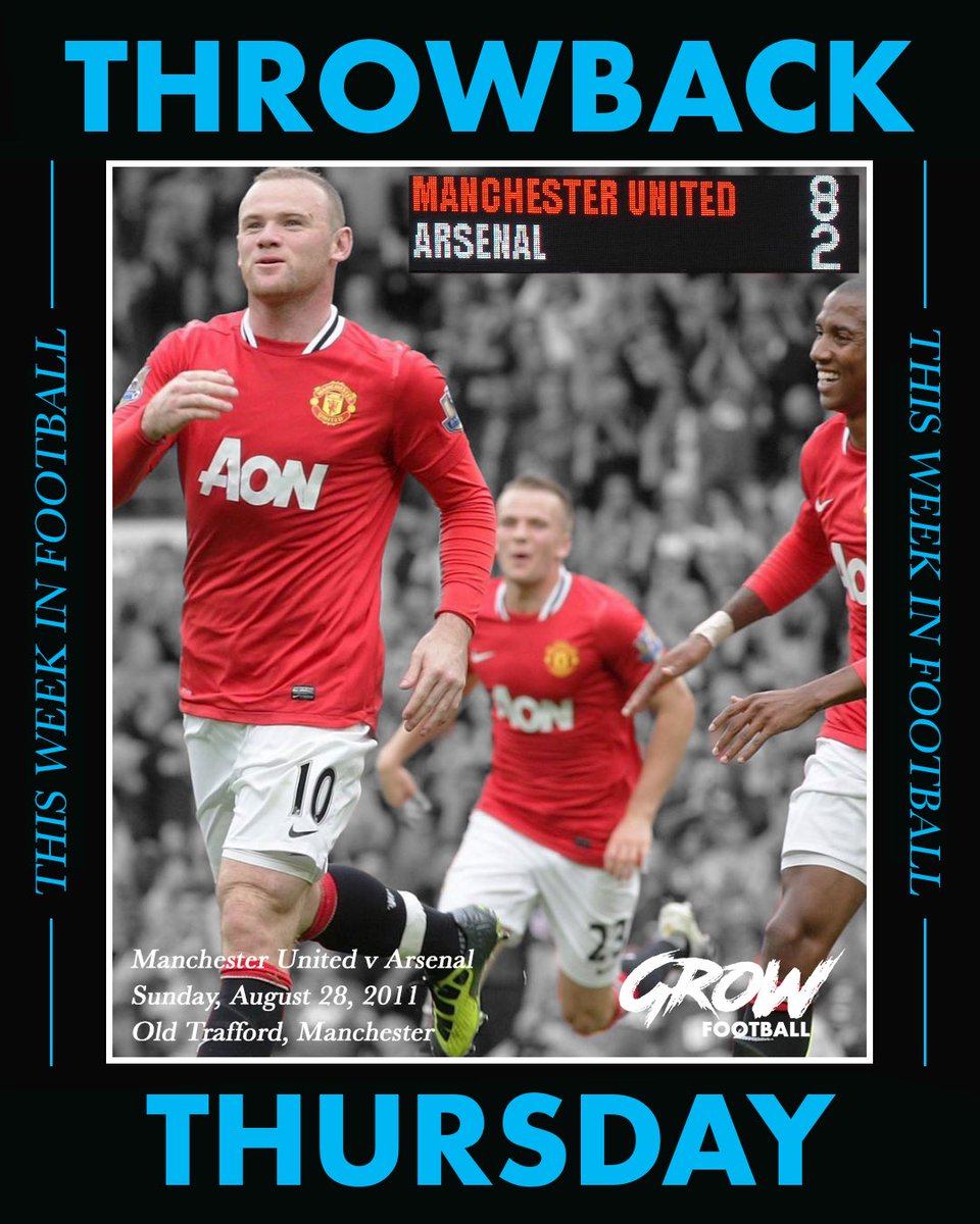 GrowFootball's tweet photo. #ThisWeekInFootball we look back at @ManUtd’s famous 8-2 win over #Arsenal from August 2011 ⏮️👀

Download the FREE Grow Football app today ⚽️📲

#GrowYourGame

#Football #Soccer #Futbol #Training #TBT #ThrowbackThursday #Flashback #FootballFlashback #ManchesterUnited #ManU #ManUtd #Manchester #MUFC #RedDevils #Rooney #OldTrafford #FootballMatch #SoccerMatch #FootballTraining #SoccerTraining #FootballSkills #SoccerSkills #FootballDrills #SoccerDrills #England #London #PremierLeague #FPL #FIFA #UEFA #EAFC24