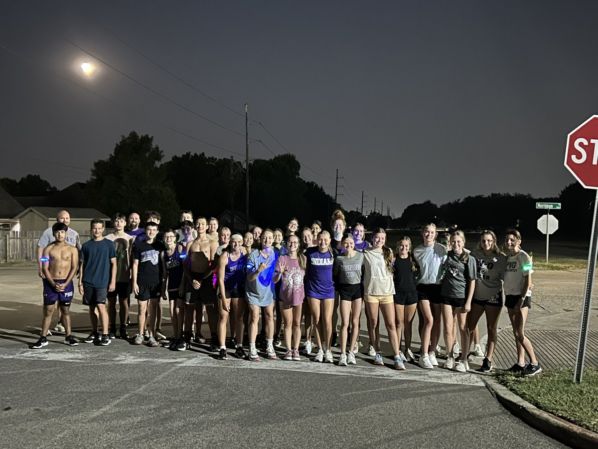 Cooler temps+hard work= PR’s for PNG XC!  Nice and bright this morning with the Blue Moon lighting the way.