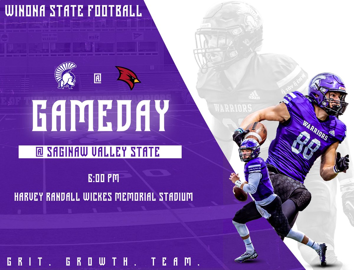 WARRIOR GAMEDAY!!! 

Warriors⚔️ vs. Saginaw Valley

Harvey Randall Wickes 🏟 | Saginaw, MI

⏰6:00 PM EST | 📺 TUNE IN: flofootball.com/signup?redirec…