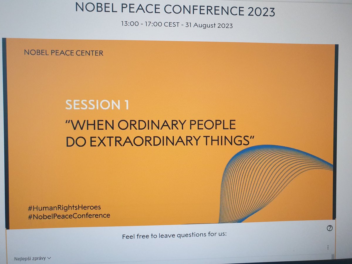 #nobelpeaceconference #Humanrightsheroes