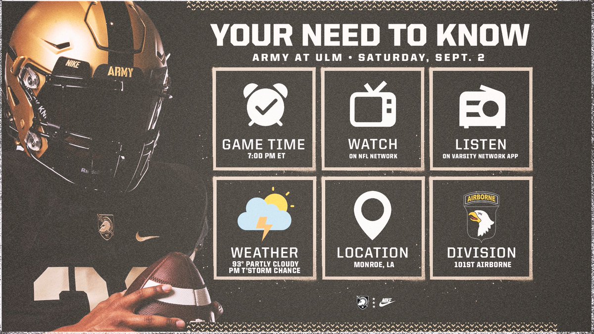 We're getting set for Saturday! GAME INFO⤵️