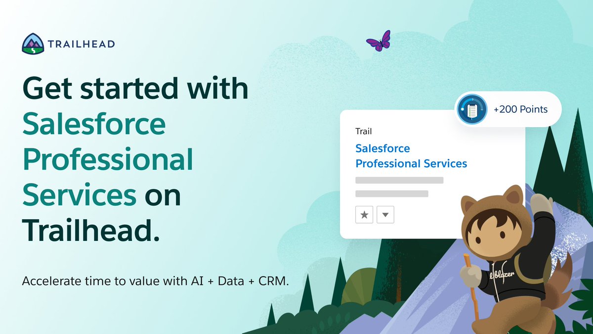 asksalesforce's tweet image. Ready to fast-track your success with Salesforce? 🚀 Dive into the world of Salesforce Professional Services with our brand-new #Trailhead badge. Learn how our expert team can set your business up for long-term success powered by innovation. Level up today bit.ly/3L0gfdM