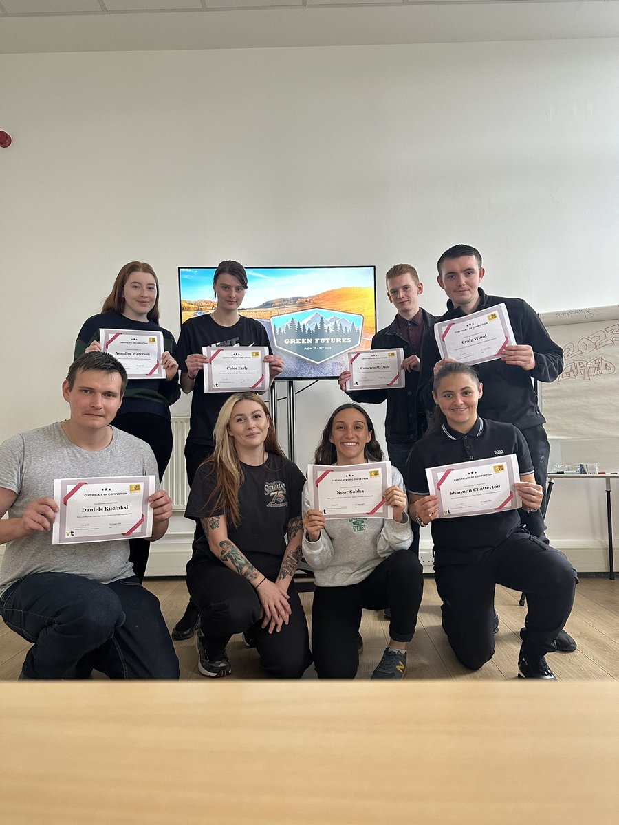 CVenturetrust's tweet photo. Well done to all our Green Futures graduates today after completing their 5 week course. What an amazing first group to have, some already starting new jobs or off to college post course. https://t.co/IGyLXafzzq