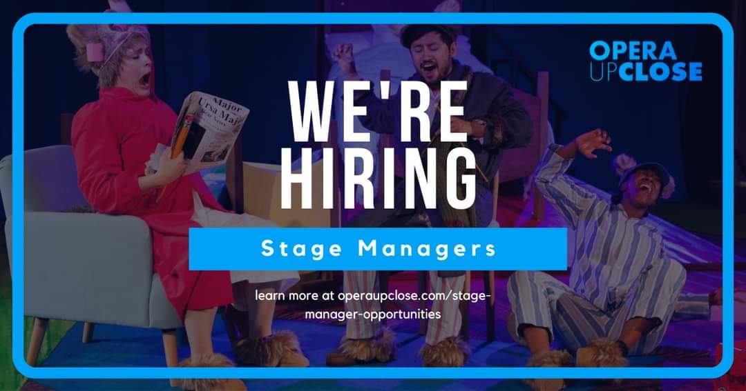 operaupclose's tweet image. We're urgently looking for stage management to support two touring productions this Autumn, OperaCocktail &amp;amp; Peace at Last. Learn more at operaupclose.com/stage-manager-…
#theatrejobs #stagemanager #stagemanagerlife #performingartsjobs #CreativeJobs #theatre #performingarts #artsjobs
