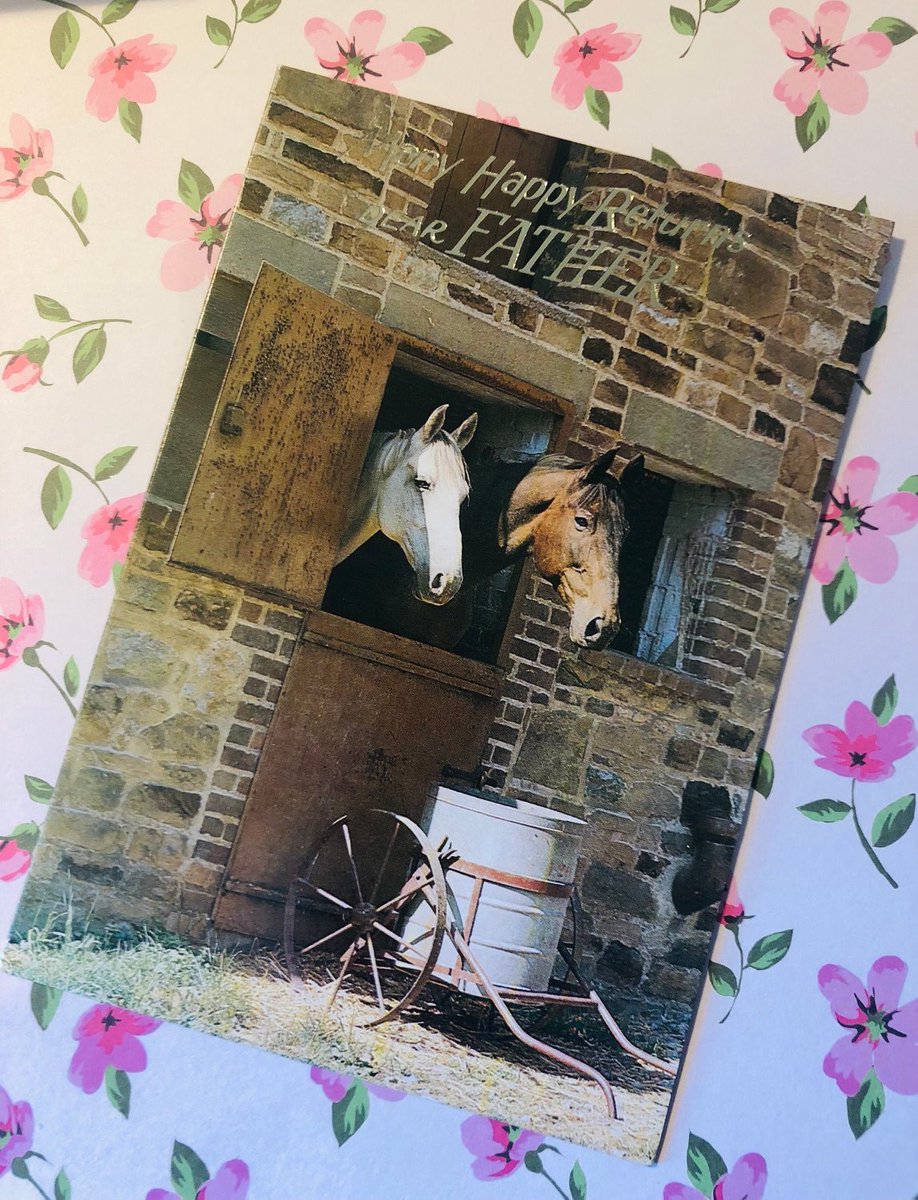 WatsonsVintage's tweet photo. ONLY ONE LEFT now at just £3.50 in our Vintage Emporium! https://t.co/xX3LyKxi87 #VintageCard #FatherBirthdayCard #RetroPhotoCard #HorseLover https://t.co/mIPV9BVql9