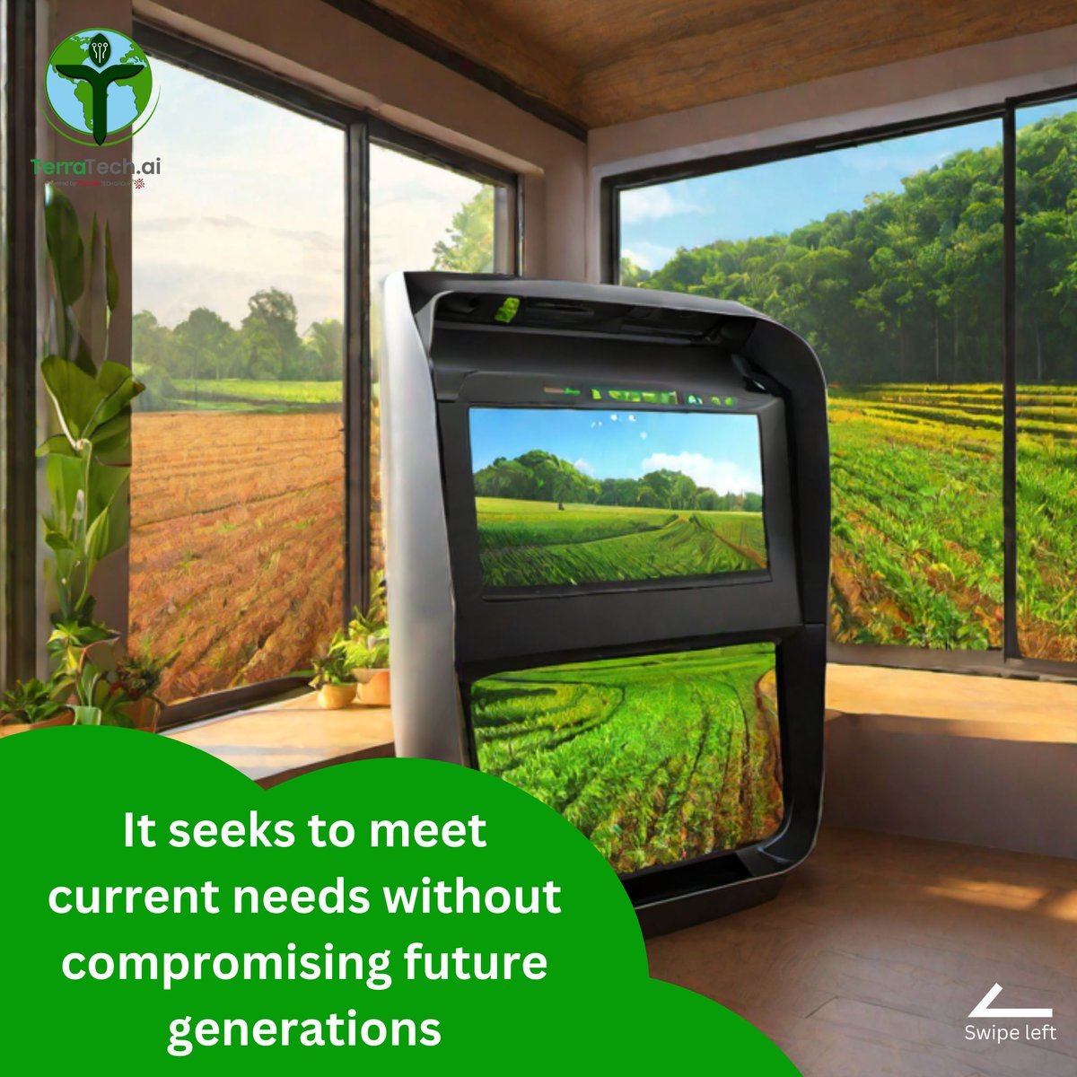 TerratechAi's tweet photo. Sustainable agriculture is an eco-friendly approach that balances current production needs with future generations' well-being, promoting environmental stewardship, economic viability, and social equity. 🌾🌿🍀🌍

#TerraTech #sustainableagriculture #farmingpractices https://t.co/cFdg80oDpV