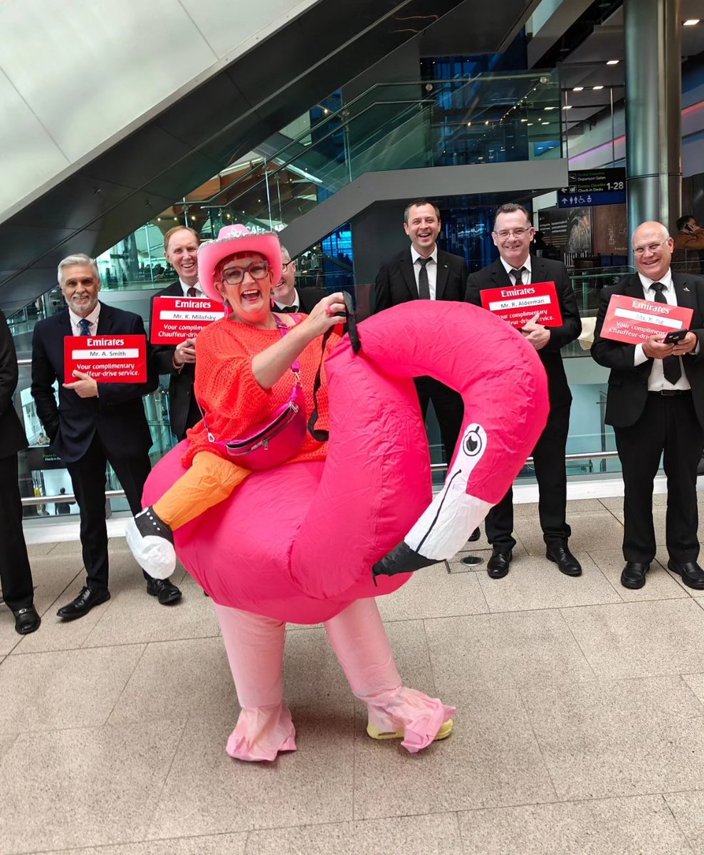 Blending right in with the suited chauffeur drivers from <a href="/emirates/">Emirates</a> at <a href="/DublinAirport/">Dublin Airport</a> . 
#LiveOnce #GalPals