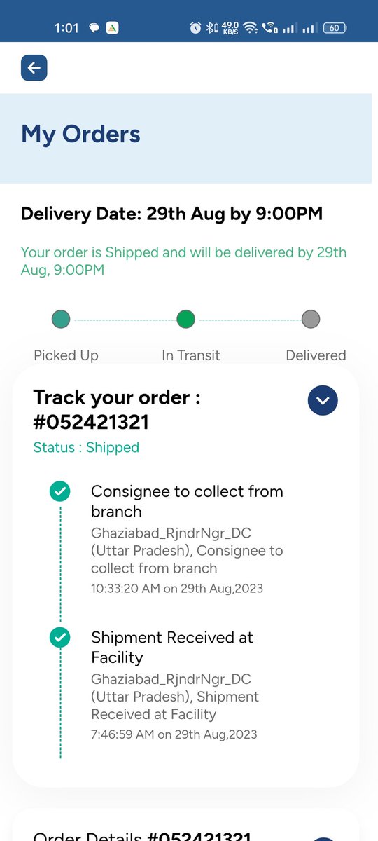vk4u_1990's tweet photo. @manmatters_in My order #052421321 was supposed to be delivered by 29th Aug but I haven't received it yet. Getting delivery partner Delhivery msg for pickup location that is approx 20km far from my location. Disappointed  after facing this kind of  unprofessional behaviour. https://t.co/qSmGUK1dBi