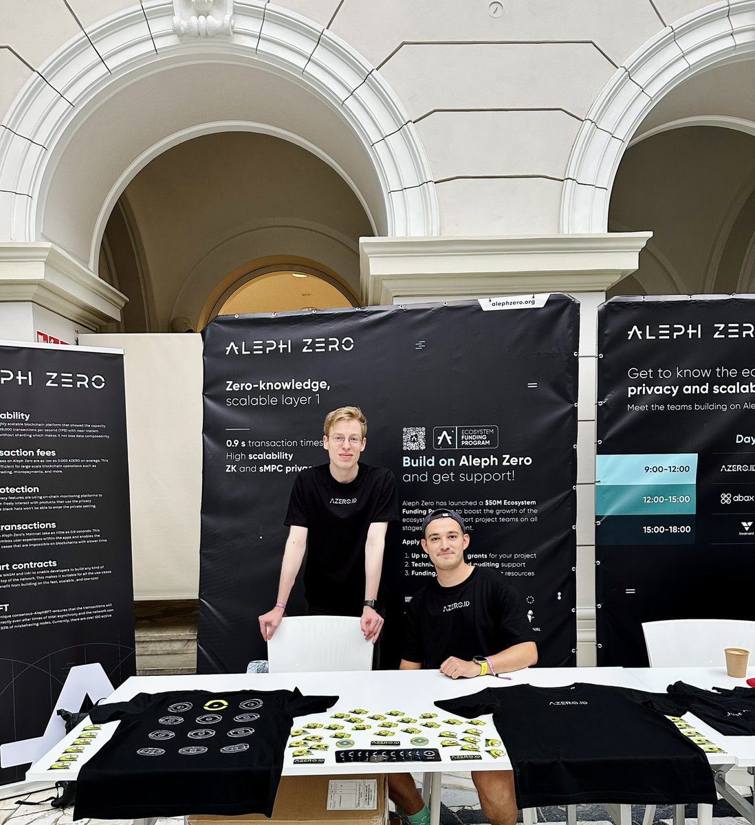 Gmgm @ETHWarsaw community 🔥 Join us at the @Aleph__Zero booth, meet great fellow builders such as @justape_, learn about our project and have a chance on our very first merch 🤩 See ya!