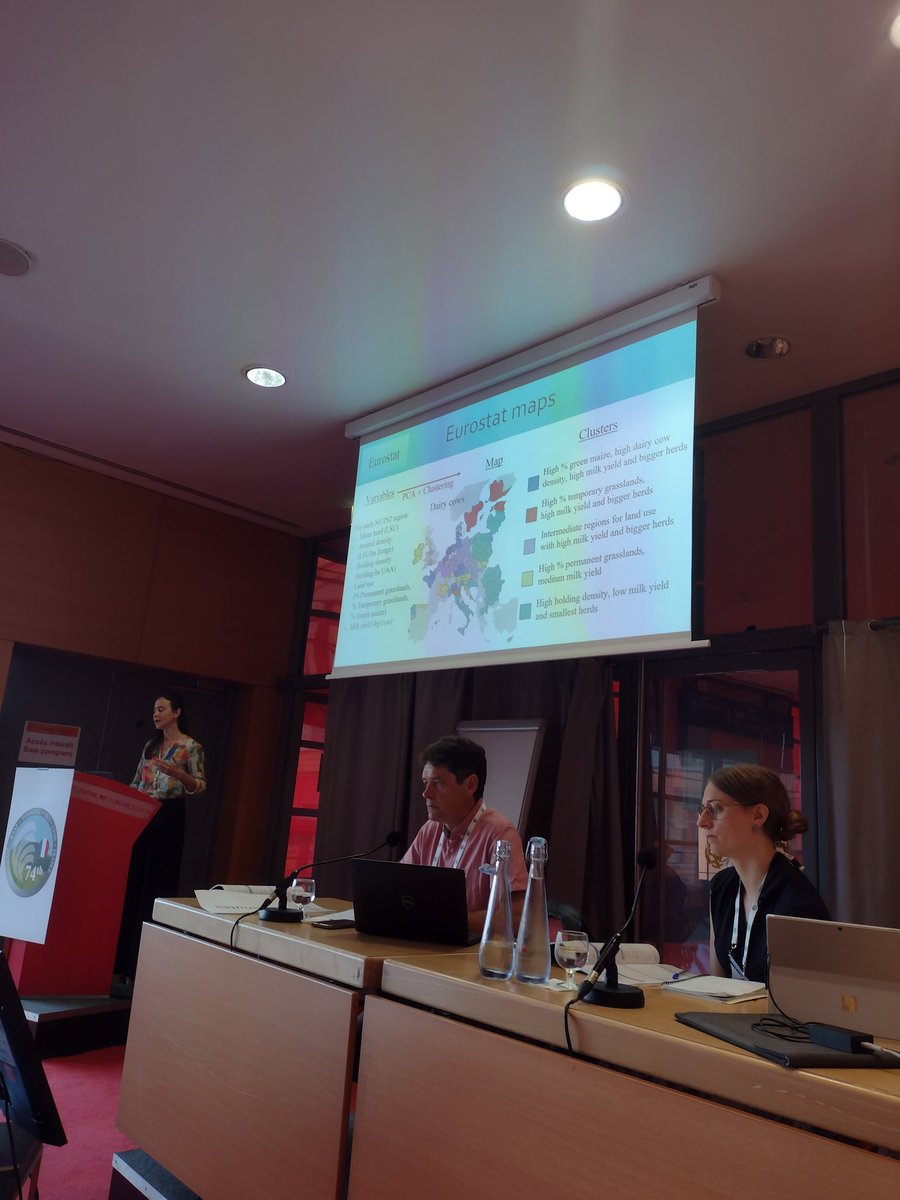 Elea Bailly-Caumette presenting on "How to characterise European livestock production systems" here at EAAP 2023 👏👏💻🐄🐑🐖🐔🐐 #pathways #INRAe #FiBL #EAAP2023