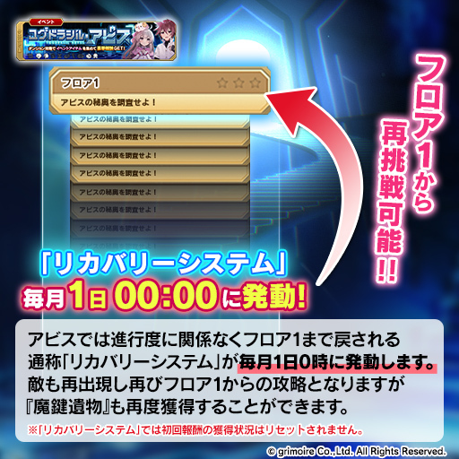 ーこちら、魔剣機関 第99魔鍵調査局 《ユグドラシル・アビス》にて【リカバリーシステム】の発動を確認している。 勇敢なる魔剣使いの皆、引き続きアビスの出撃・調査に勤しんでもらいたい。 #ブレxブレ