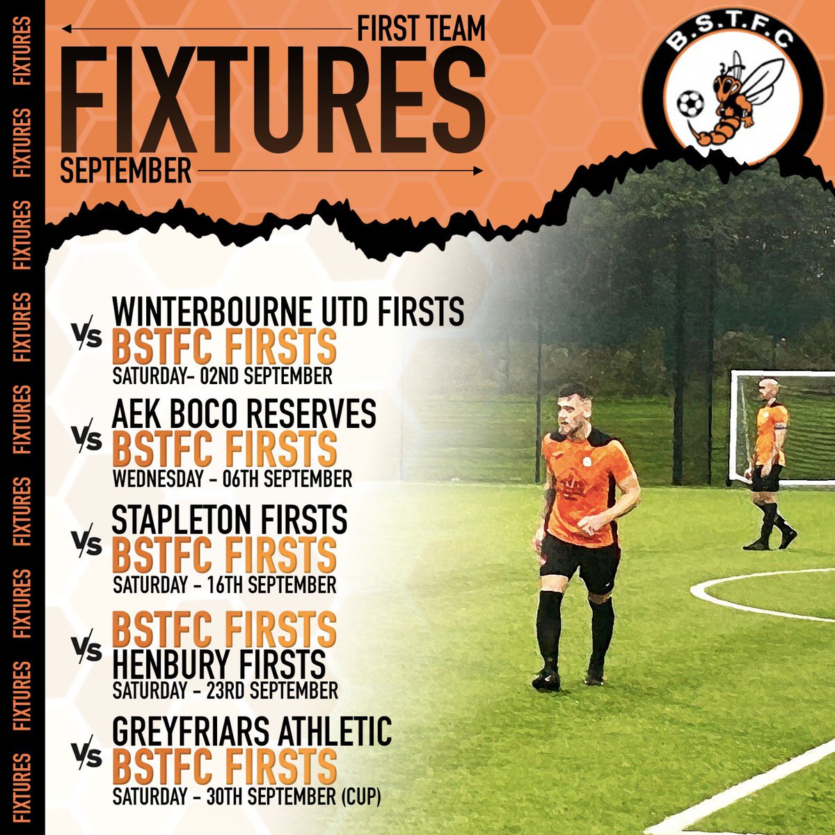 SEPTEMBER FIXTURES ⚫️🟠 We look forward to our second season in the @_BPCL Prem as we look to build on a mixed 22-23 campaign.