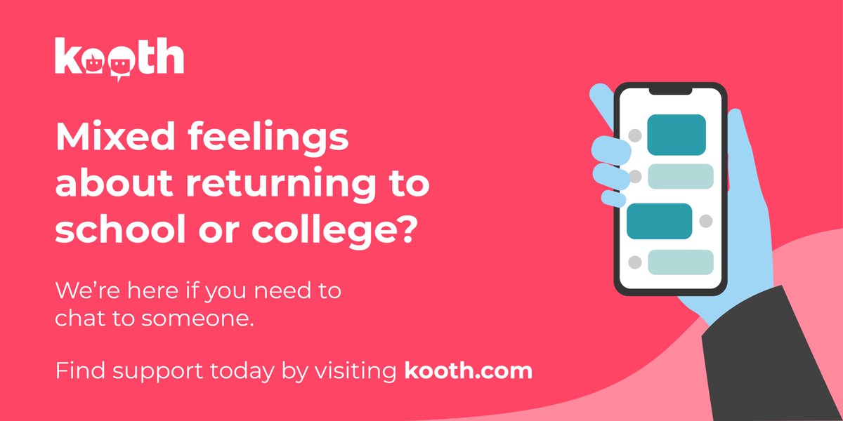 EleanorC_Kooth's tweet photo. Mixed feelings about returning to school or college? You’re not alone.

Find free, safe and anonymous mental wellbeing support from https://t.co/LrtnoTjOAg &amp; check out Kooth's support guide for managing back to school/college anxiety 👉https://t.co/UdMWeH1C8i

#BacktoSchool2023 https://t.co/ckJNjsWR4y