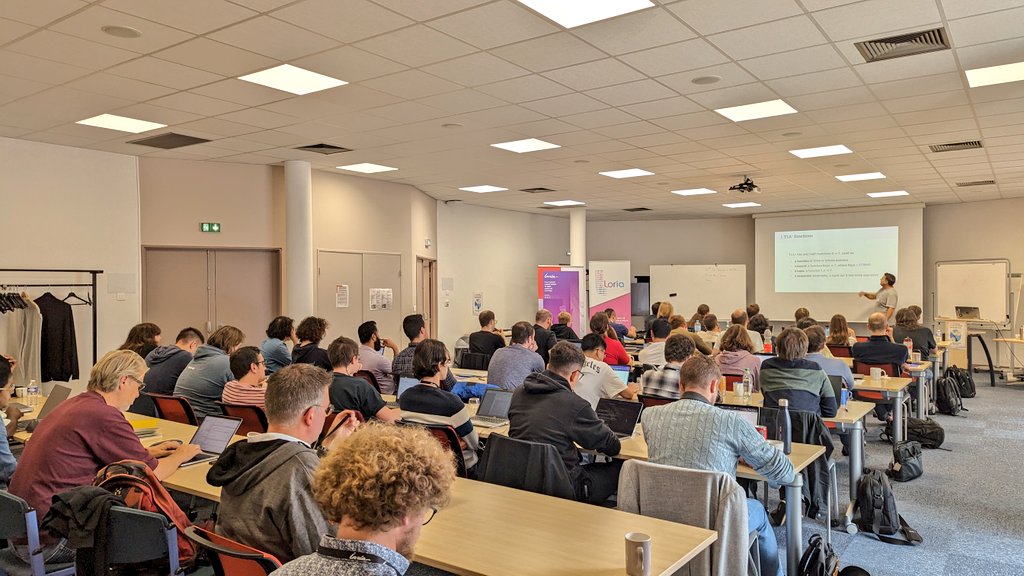 Inria_Nancy's tweet photo. 🌞 L'école d'été #VTSA bat son plein ! Nous sommes heureux d'accueillir au centre les participants du 28 août au 1er septembre ! Au programme : cours, présentations... et convivialité ! #verification #technology @Inria @UniversiteLiege @uni_lu Max-Planck-Institut @labo_Loria https://t.co/plwjnY5m2P