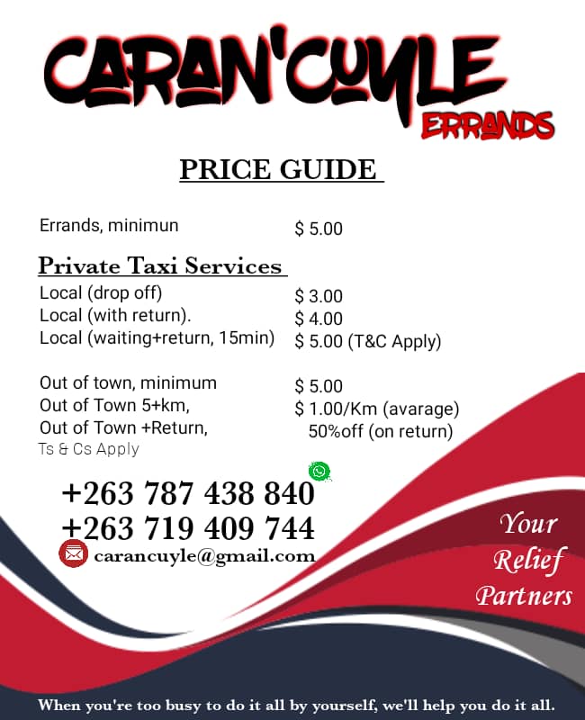 Kuda110588's tweet photo. @daddyhope CARAN'CUYLE ERRANDS
#BYO. We run personal &amp; cooperate errands. Services include but not limited to:
📌Pick up &amp; drop off
📌General logistics &amp; transportation of parcels
📌Private taxi
📌Grocery shopping
📌Car Rental (with driver)
📌Chauffeur driver hire
https://t.co/RHThBqwvCx https://t.co/2iCFIxWQk3