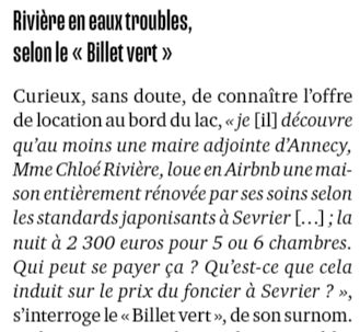 J'espère que <a href="/GuillaumeCohen_/">Guillaume COHEN</a> va oser me répéter toute la bonne volonté de la majorité d'#Annecy de lutter contre AirBnB pendant que l'adjointe du même camp en profite bien :D

C'est important les valeurs chez Réveillons Annecy (@RveillonsAnnec1).