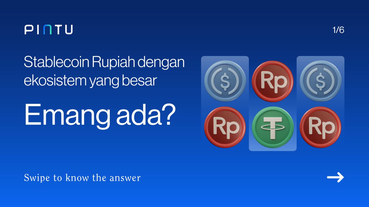 PintuID's tweet image. Kalo kita biasa tau stablecoin yang 1:1 dengan USD.

Stablecoin ada juga yang 1:1 dengan Rupiah, apa kelebihannya ya? yuk kita pelajari di sini👇