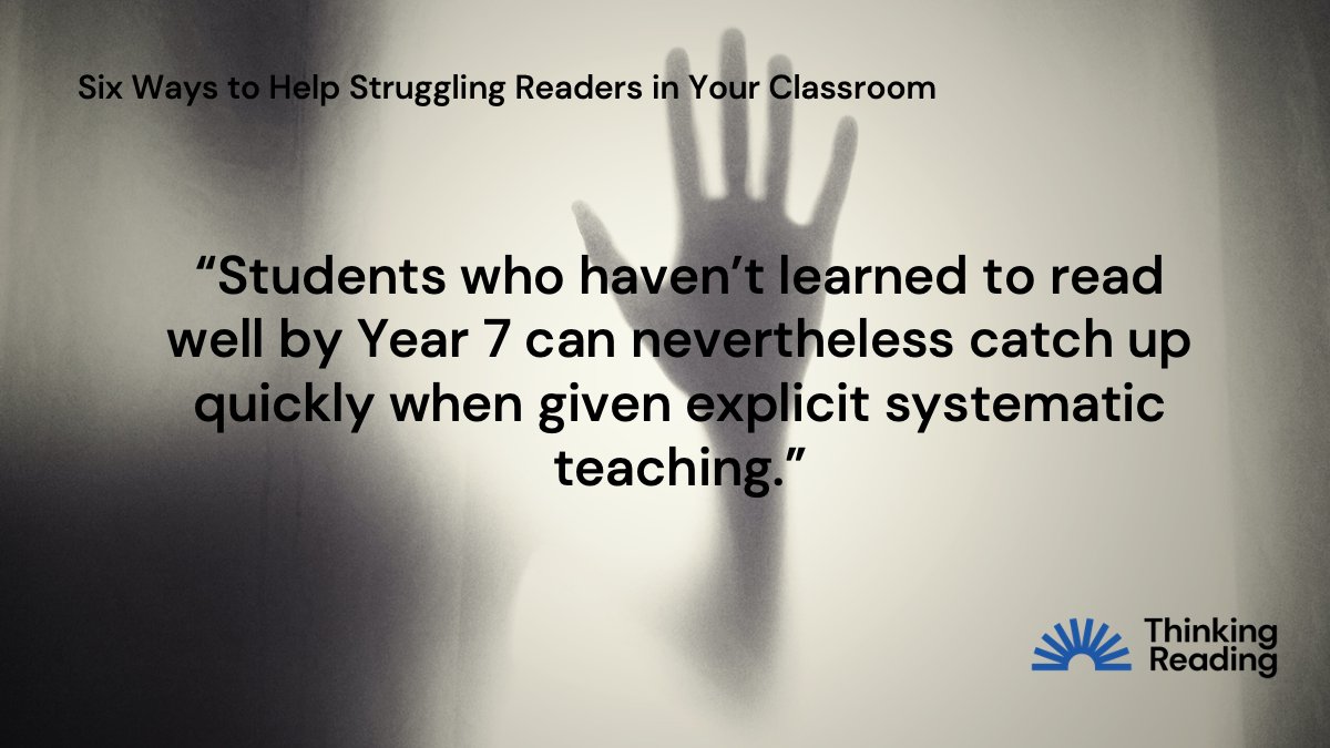 ThinkReadHQ's tweet photo. Low attainment is a function of schooling, not ‘lack of ability’. Read more in our blog ‘Six Ways to Help Struggling Readers in Your Classroom’ https://t.co/Z90Hf0CSS7 (5 min read).

#EduTwitter https://t.co/oEhP0dD4tP