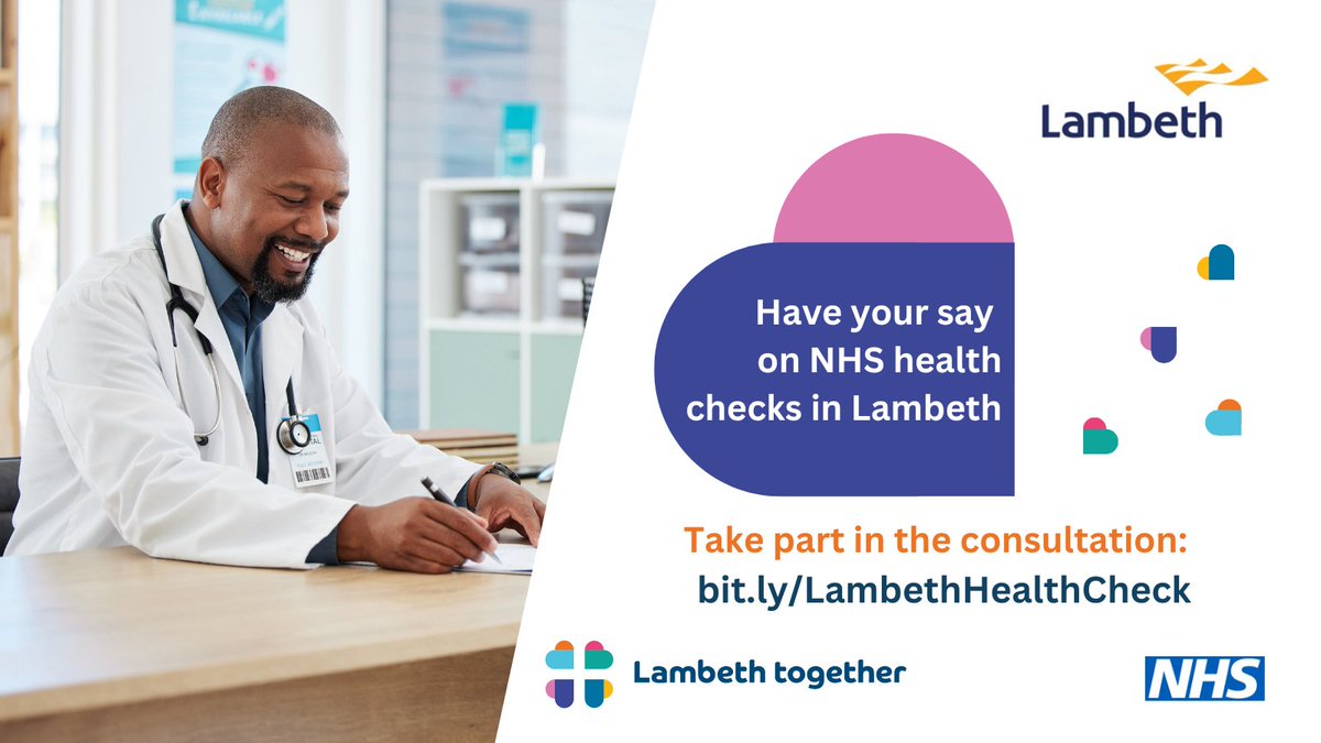 Are you aged between 40-75 years, without heart or kidney disease or diabetes and never had a stroke? Have your say on #NHS health checks in #Lambeth! Take part and share @lambeth_council's consultation: ow.ly/SFuM50PuIAN @TheNorwoodForum @streathamaction @TulseHill