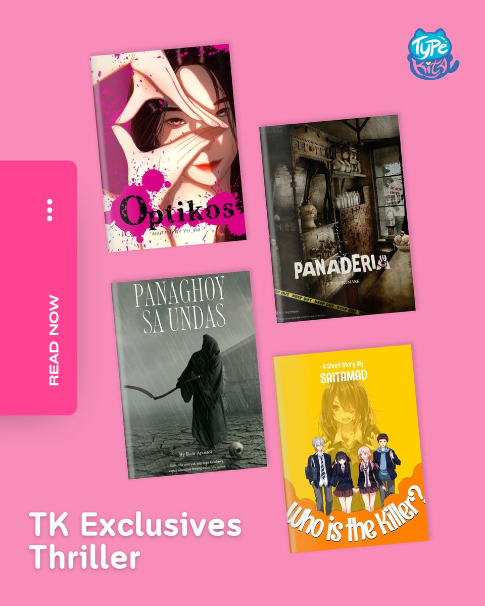 TypeKitaPH's tweet photo. Embrace the eerie realm of horror with a handpicked collection of our TypeKita thriller novels. Feel the weaving suspense creep into your minds as there are hidden terrors lingering within the lines! π·πΈππ§π»
#TypeKitaPH #kwento4all https://t.co/LGrXOYpHs5