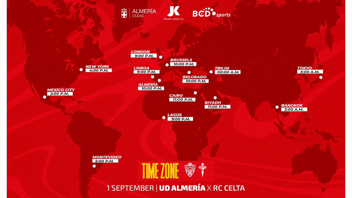 📺 El #AlmeríaCelta ya está aquí y puede verse en todo el mundo.  

¡Deja en los comentarios la bandera del lugar desde el que recibiremos tus ánimos! 💪😃❤️🤍❤️
