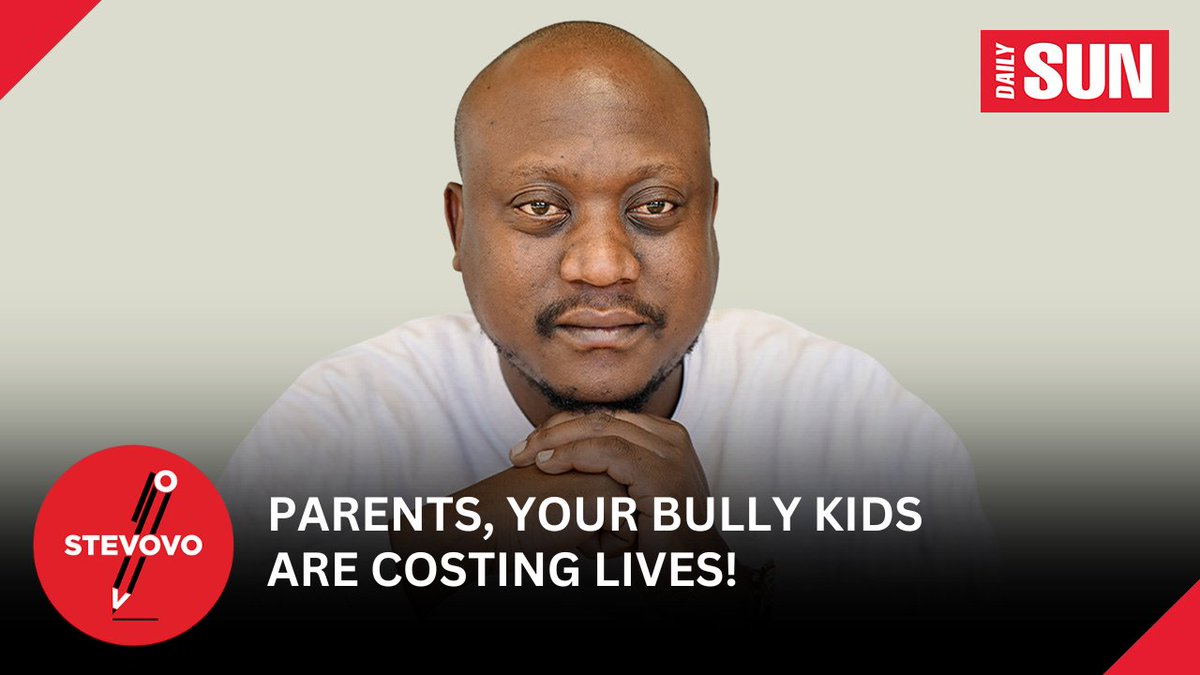 dailysunsa's tweet photo. #Sunkhuluma with Stephens Molobi, News Editor. Make your opinions heard by commenting.
https://t.co/FbgMom6YZh
#StevovoColumn #inconvo #bullying #parents #Sunkhuluma https://t.co/ew0wcIiyB7