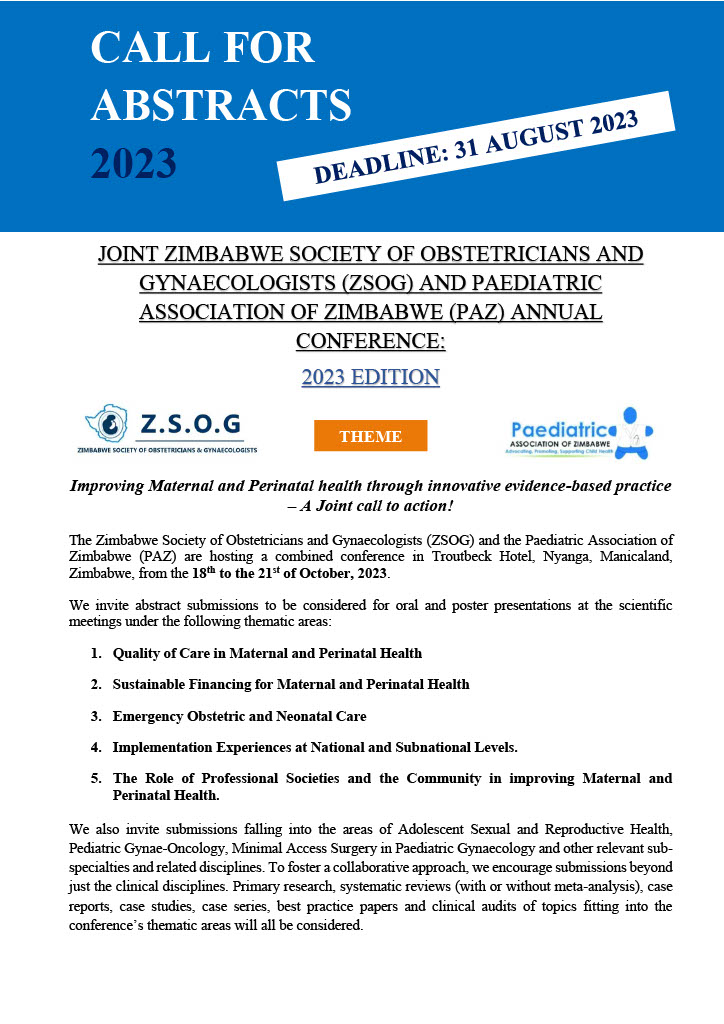 Today is the deadline for the following congress submissions: 1. Early bird conference registration fee of USD$140. zsog.org/zsog-agm-confe… 2. Submission of Abstracts on the portal. zsog.org/zsog-agm-confe…