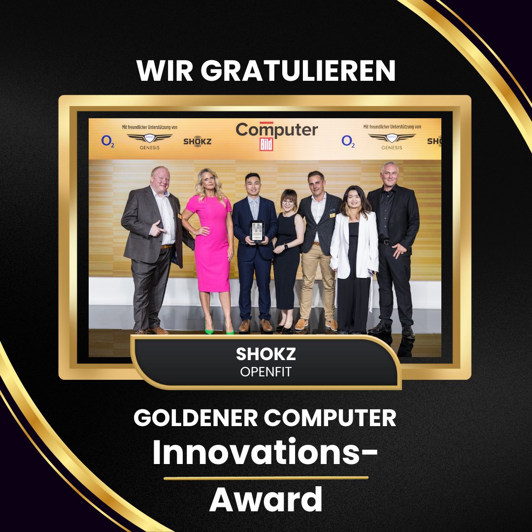 rt_fm's tweet image. Zum 26. Mal wurde der Goldene Computer verliehen.🏆 Unser Kunde Shokz hat sich mit dem OpenFit und seiner Ai-Geräuschunterdrückung besonders hervorgetan: Die Redaktion würdigte das Produkt daher mit dem Innovation-Award. Herzlichen Glückwunsch! 🎉

📸Pascal Rohé, Dominik Tryba