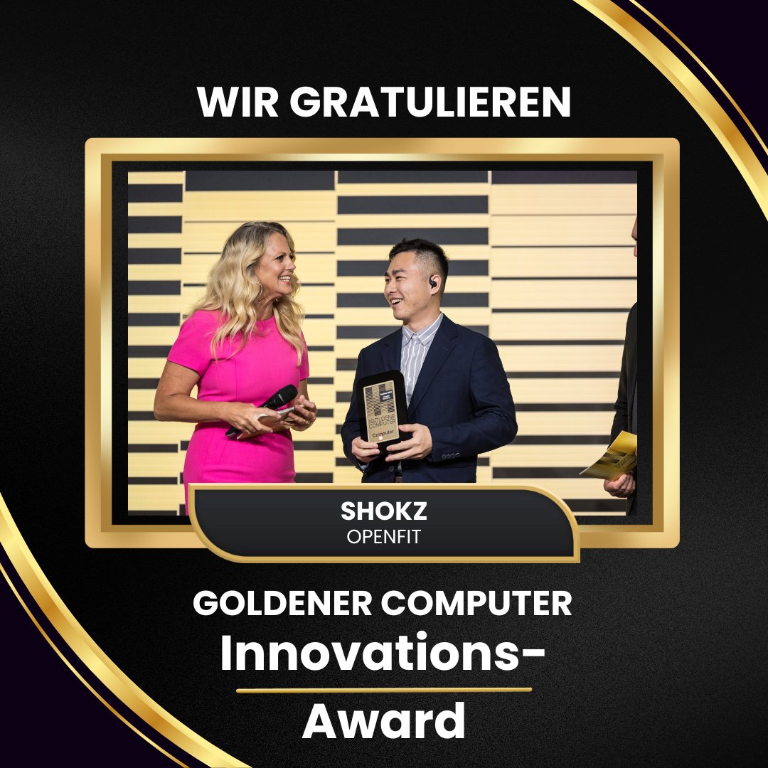 rt_fm's tweet image. Zum 26. Mal wurde der Goldene Computer verliehen.🏆 Unser Kunde Shokz hat sich mit dem OpenFit und seiner Ai-Geräuschunterdrückung besonders hervorgetan: Die Redaktion würdigte das Produkt daher mit dem Innovation-Award. Herzlichen Glückwunsch! 🎉

📸Pascal Rohé, Dominik Tryba