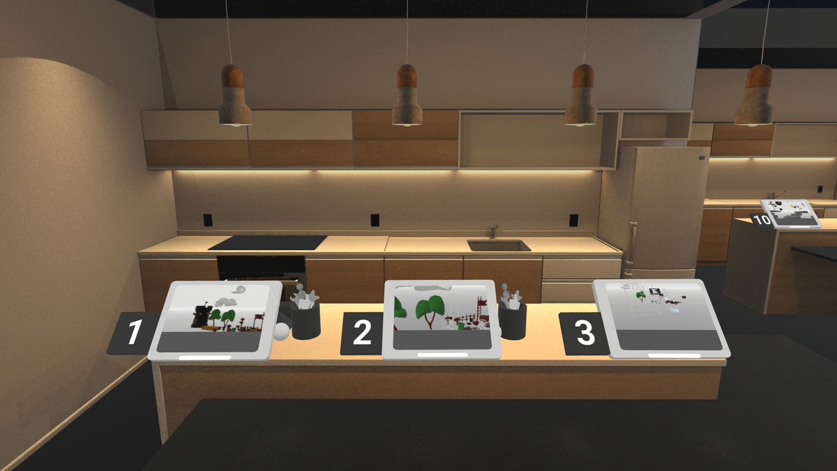 ShapesXR's tweet photo. Everything is set up for the second #XRCHEF #design competition! 10 designers in a 45-minute sprint will compete to win the title of #XR Chef and a 500 USD prize.