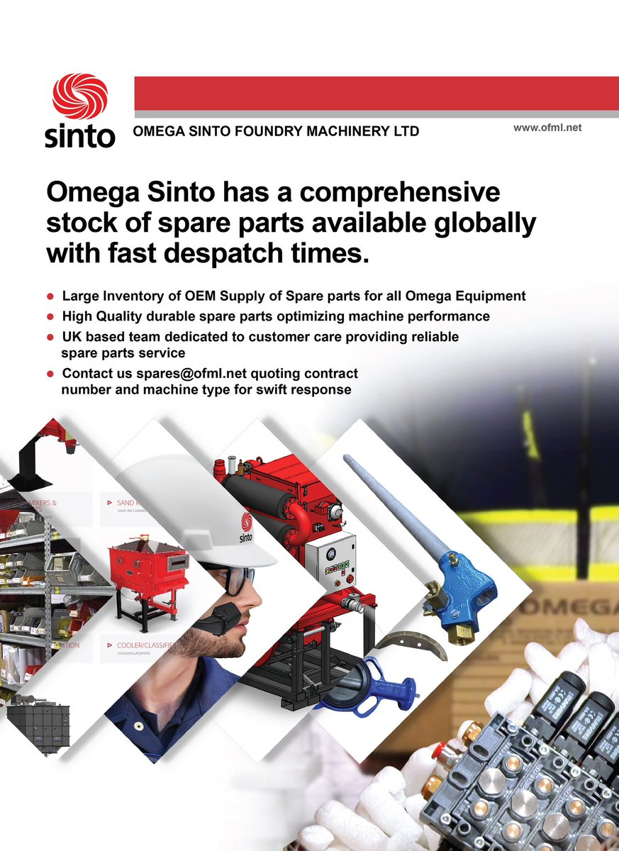 Omega_Foundry's tweet photo. Prolong the life of your Omega machine with genuine spare parts. Contact spares@ofml.net for information and pricing #foundrysolutions #omegaspareparts #omegaaftersales https://t.co/9IfTtjtIHI