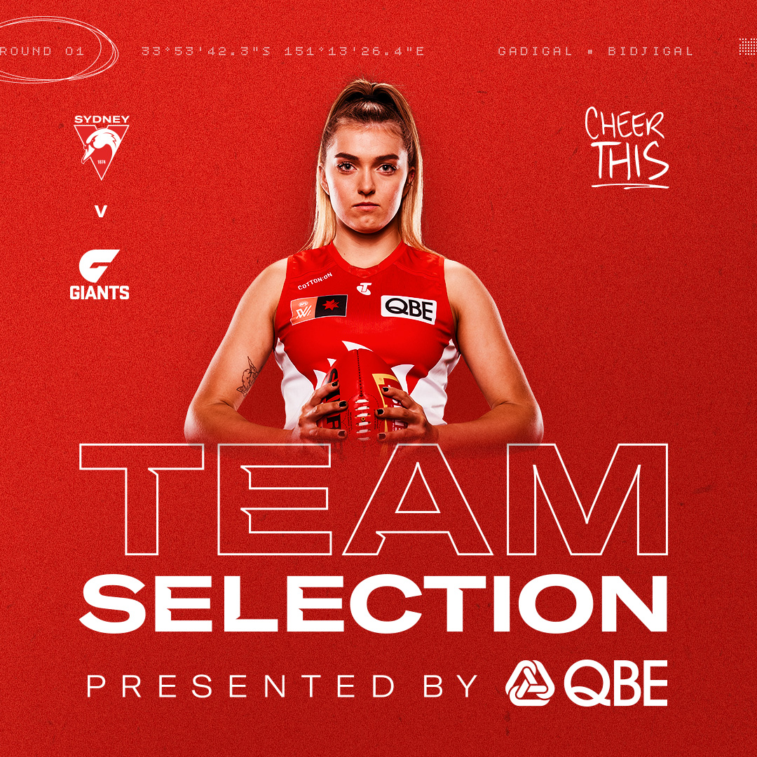 LOCKED IN! 🔐

Our squad for this Sunday afternoon is here!!

Official team will be confirmed at 5:00pm tomorrow. 

#CheerThis

📝 SQUAD: sydneyswans.com.au/news/1420343/a…