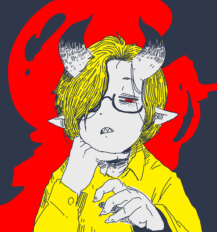「夕方落書き 」|大鳥のイラスト