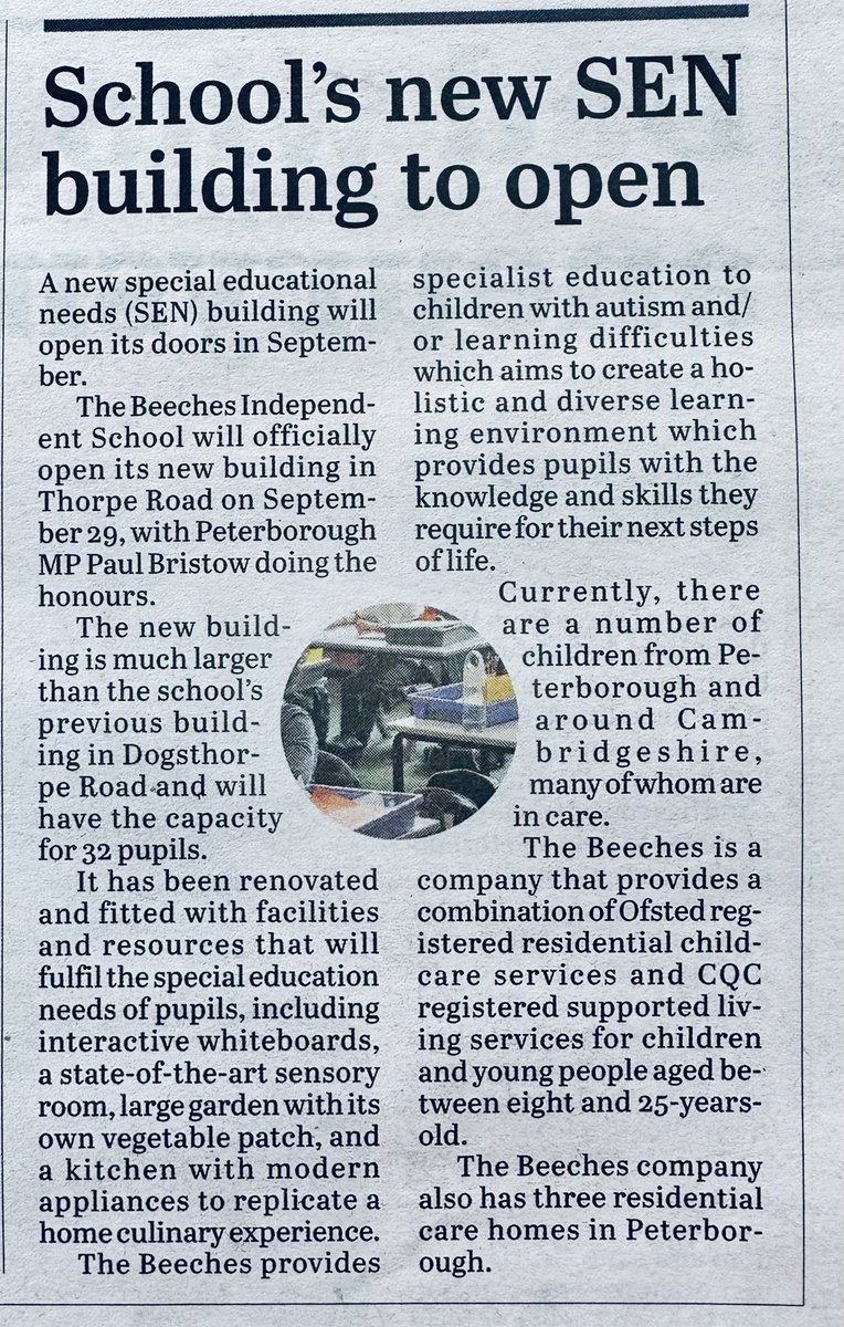 TobyWoody's tweet photo. Why has a new independent special school got the same name - The Beeches - as one of Peterborough’s largest city-centre primary schools? Very confusing since there is absolutely no connection? (I know there is a larger parent group - The Beeches UK Limited).
@peterboroughtel https://t.co/4yW2paOgcu