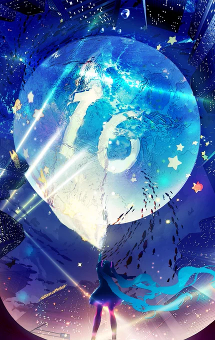 スーパーブルームーンに願いを #初音ミク誕生祭2023 #miku16th 