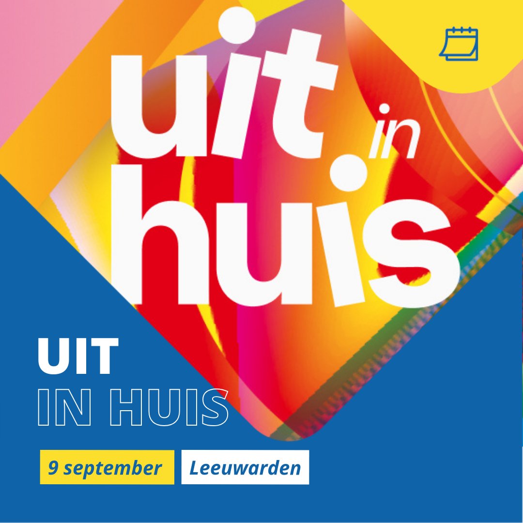 9 september start het cultureel seizoen van Leeuwarden met het Uit in Huis festival: bijna alle culturele organisaties zetten hun deuren wagenwijd open om je gratis kennis te laten maken met hun aanbod! Mede mogelijk gemaakt door het LOF!