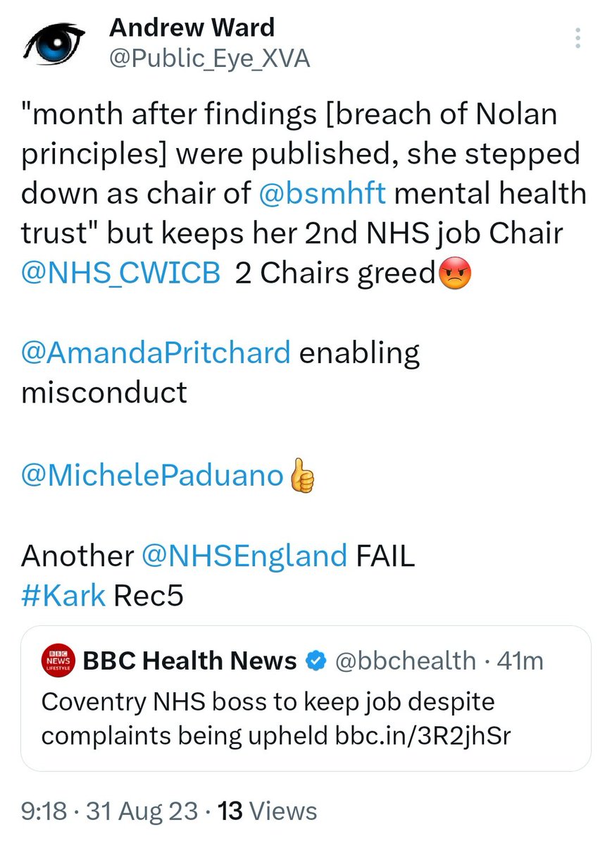 Public_Eye_XVA's tweet photo. "It's being stressed final decisions made by government"
Really Hugh, you just regurgitate @AmandaPritchard 's propaganda. Amanda has enabled this decision. Amanda is not a 'fit & proper' person. Amanda should be sacked but she's @SteveBarclay 's figleaf👀
#KarkReview Rec 5? https://t.co/shU5Zw9gyk