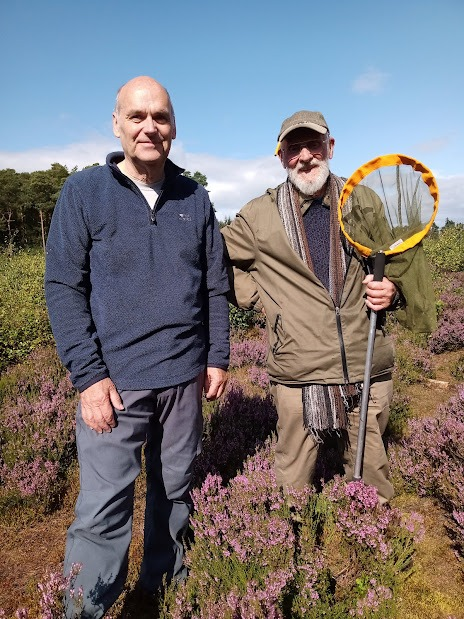 ScotlandBds's tweet photo. Top Dragonfly surveyors George and Stewart at Hotspot #Portmoak Moss and Ranger Jenny at Hotspot #Devilla where we are planning a pond management day in the autumn - watch this space! https://t.co/TE1mcBt22k