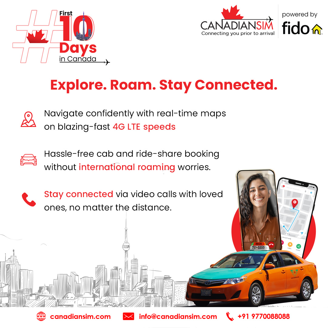 No borders for communication. #CanadianSIM ensures your network follows you wherever you venture!

#CanadianSIM #First10DaysInCanada #Canada #InternationalSim #SimCard #DailyTravel