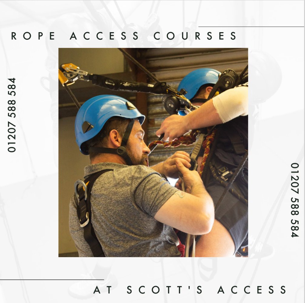 Practise Makes Perfect!    

1 EXTRA Days Training when you Book your IRATA Rope Access Course with Scott's Access. Our weekly courses are held Monday to Friday with our Assessments taking place on Saturday's, giving our Delegates 1 extra days training.   

01207 588 584
