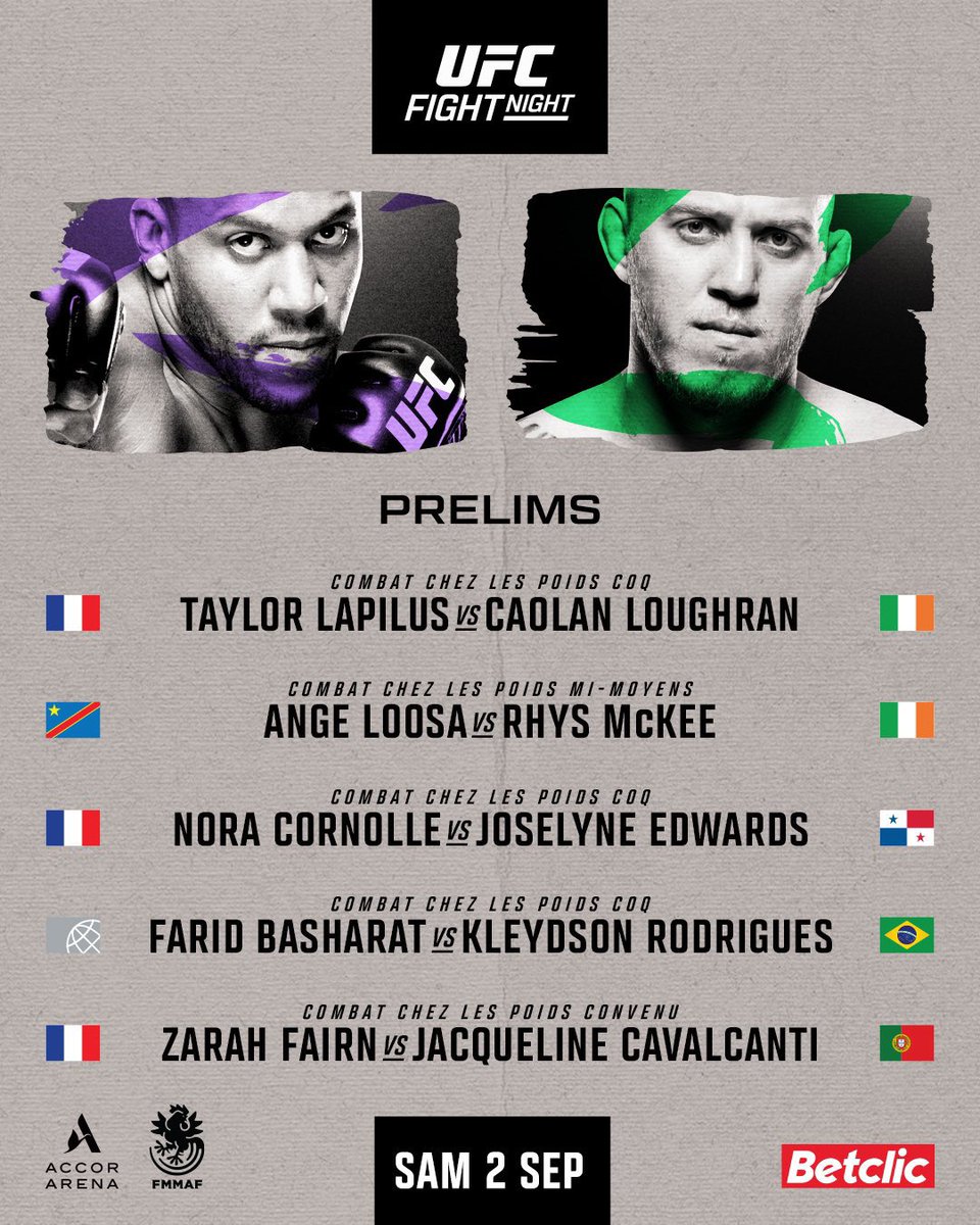 LaSueur_off's tweet photo. L’ordre de la carte de l’#UFCParis ! 🇫🇷 https://t.co/gHo7nmg4Yn