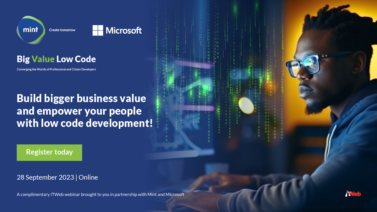 ITWebAfrica's tweet image. Build more value for business at the intersection of developer communities! Register today. #Mint4LowCode #createtomorrow bit.ly/3OVpayg @MintGroupZA
