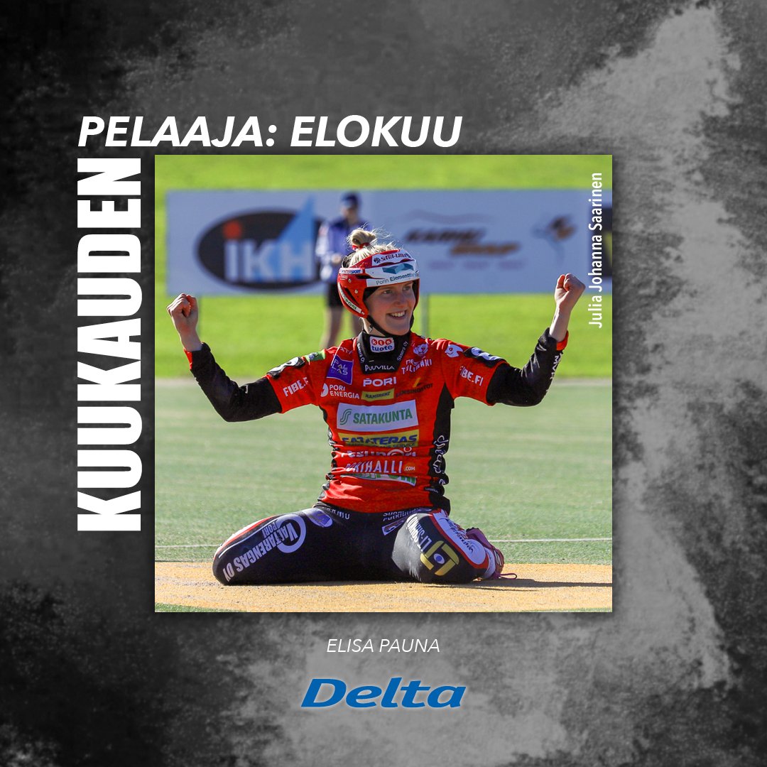 PesakarhutPori's tweet photo. Kuukauden Delta-pelaaja elokuussa on Elisa Pauna! Pauna saa Delta Autolta viikoksi auton käyttöönsä. 🚗 Delta Auto #olemukana #pesäkarhut #pesis #kausi2023 #DeltaAuto 📸 Julia Johanna Saarinen Photography https://t.co/scqruoFlo7
