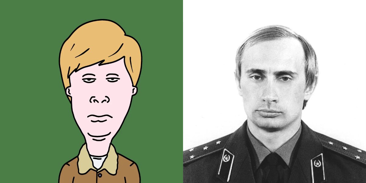 fascottonft's tweet photo. @dorkznft I found a young Putin on floor. #NFTCommmunity #NFT https://t.co/HMykz4wHFR