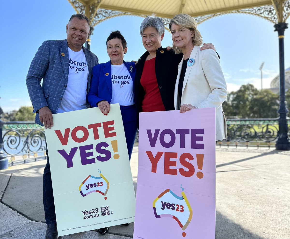People on all sides of politics are backing the Voice, including <a href="/NStottDespoja/">Natasha Stott Despoja</a> and Liberals for Yes' <a href="/KateCarnellAus/">Kate Carnell</a> &amp; Sean Gordon.

It's because by voting Yes to recognition, to listening, and to better outcomes - they know Australia has nothing to lose and everything to gain.