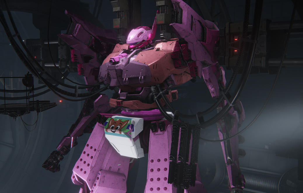 Waifu_wyfoo's tweet photo. I may have made the most cursed AC6 decal ever https://t.co/6odWoSKmLe