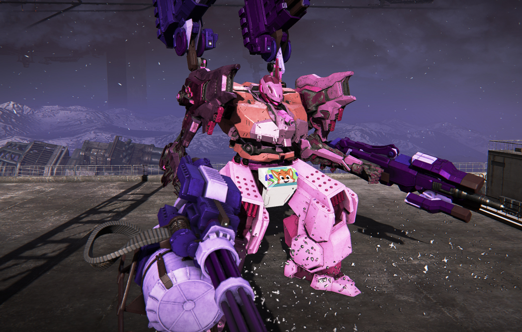 Waifu_wyfoo's tweet photo. I may have made the most cursed AC6 decal ever https://t.co/6odWoSKmLe